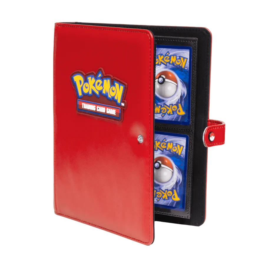 Premium Red 4-Pocket Snap Binder for Pokémon