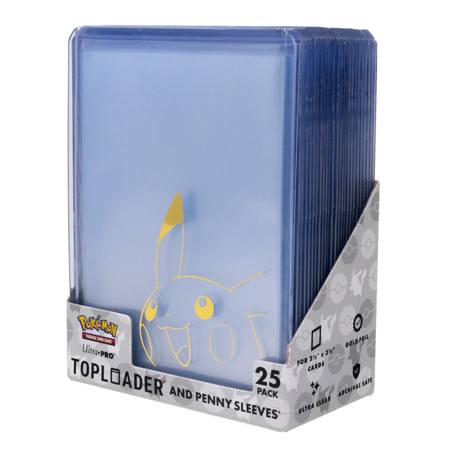 Pikachu TOPLOADER® and PENNY SLEEVES® Combo Pack for the Pokémon Trading Card Game (25 PACK)