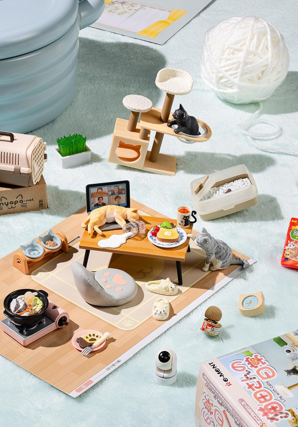 - Life with Cats Blind Box- Includes 1 of 8 Collectible Mini Figurines - Fun and Versatile Decoration