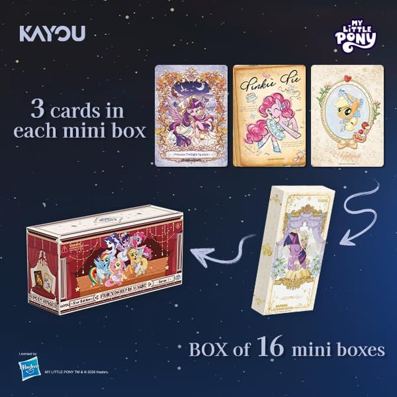 My Little Pony Friendship Eternal Cards, Star Edition, Series 1, Collectible Trading Cards, 16 Miniboxes, 3 Cardsminibox, for Age 8+