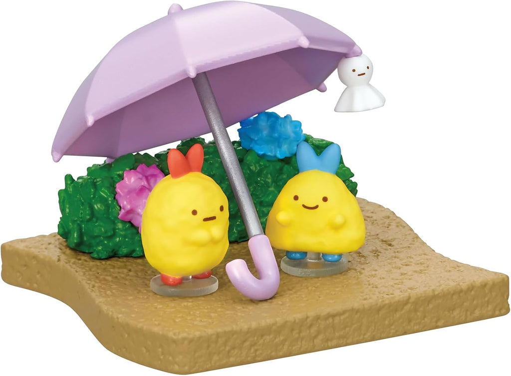 Sumikko Gurashi Walking on a Rainy Day Blind Box - Includes 1 of 8 Collectible Mini Figurines - Fun and Versatile Decoration