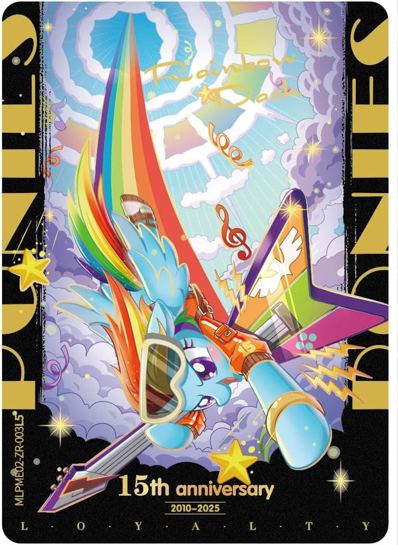 My Little Pony Friendship Eternal Cards, Moon Edition Series 2, English, 12 Blister Packs Display with Promo Card, Anniversary Celebration Theme