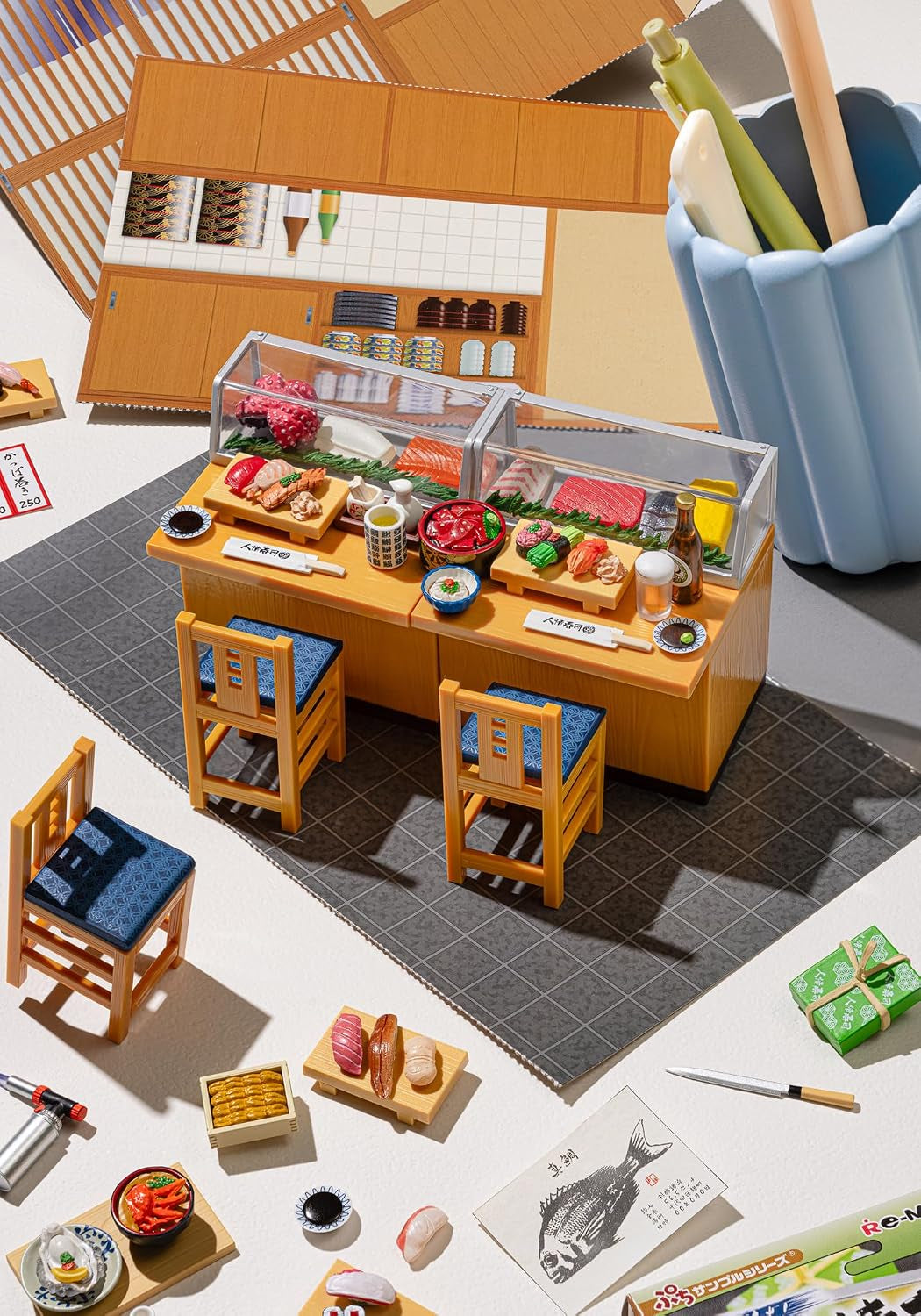 Sushi Restaurant Blind Box - Includes 1 of 8 Collectible Mini Figurines - Fun and Versatile Decoration