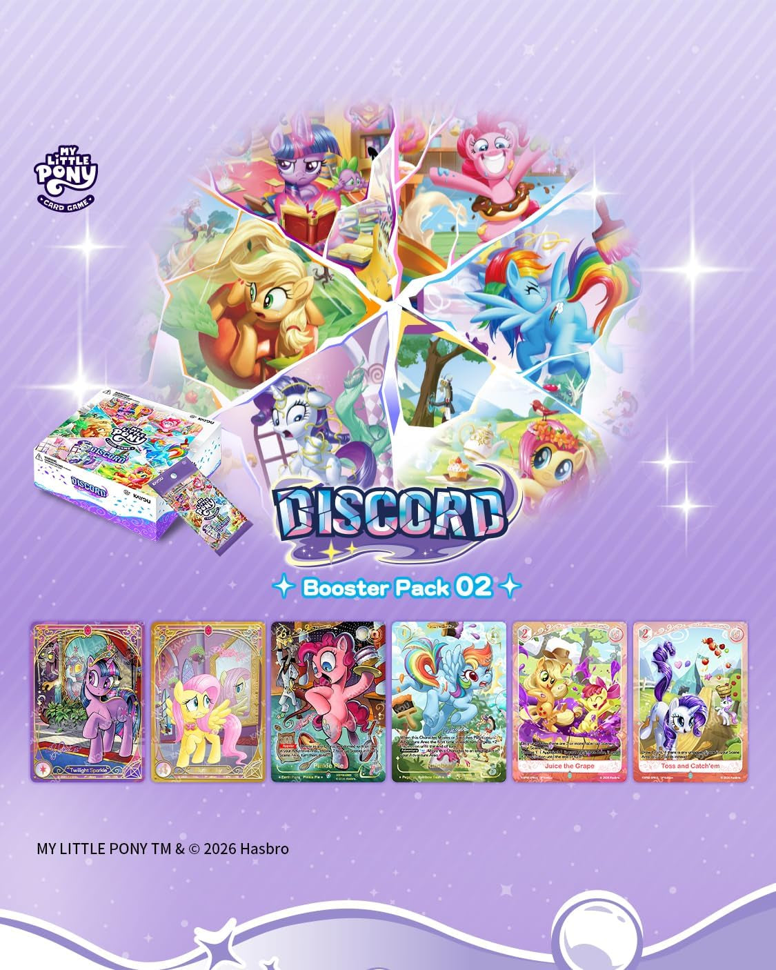 My Little Pony Trading Card Game, Discord, TCG, 20 Packs, 5 Cards/Pack, for Age 10+